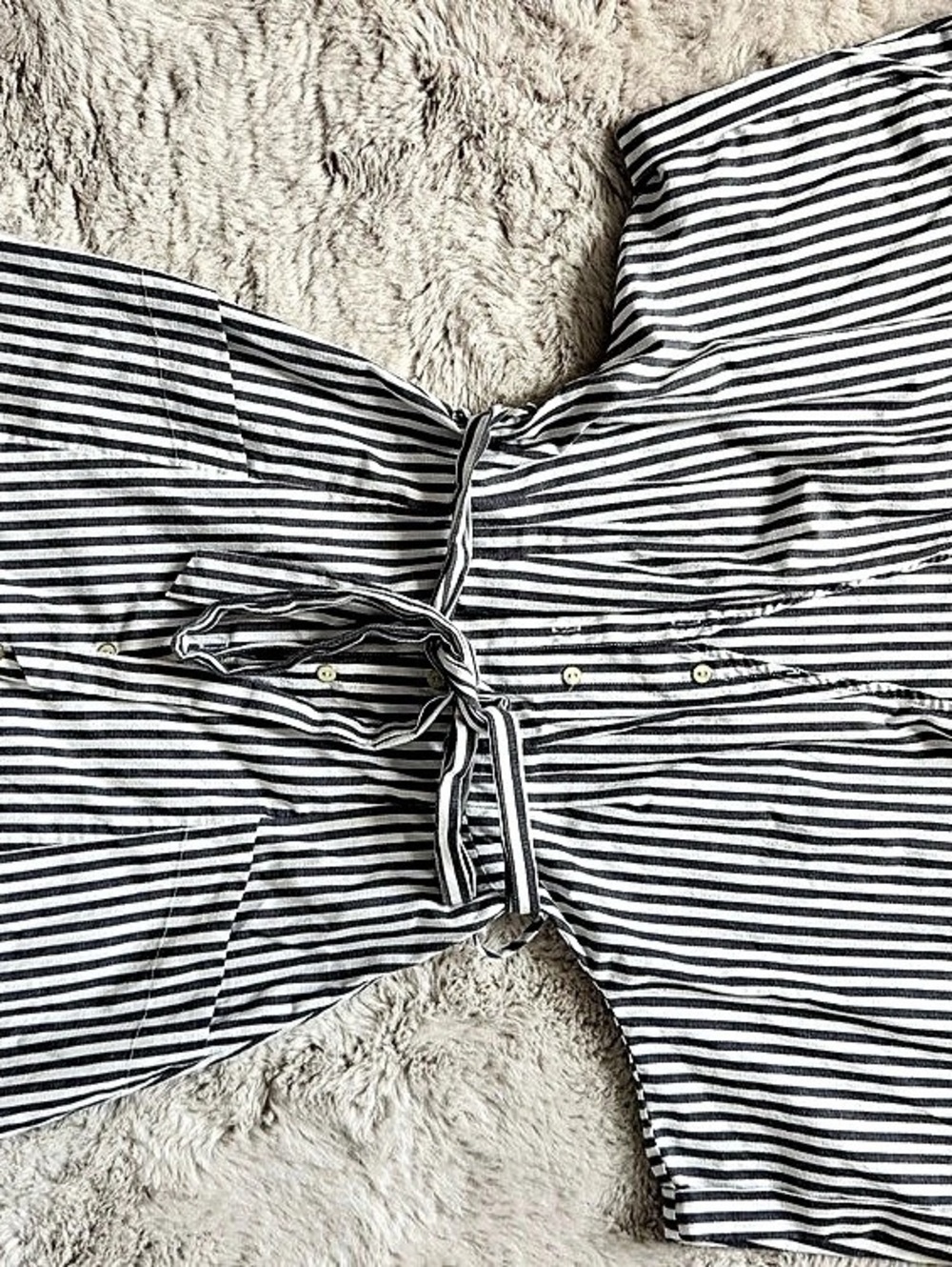 BP. Striped Mini Dress Black & White Medium